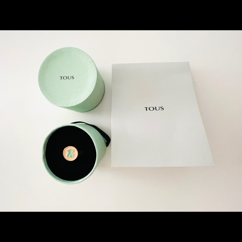 1208 TOUS BAHIA RING PINK PASTEL MINT  WITH TOUS CERTIFICATE BOX LUXURY JEWELRY